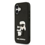 Karl Lagerfeld 3D Rubber Karl and Choupette Black Kryt iPhone 17