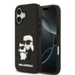 Karl Lagerfeld 3D Rubber Karl and Choupette Black Kryt iPhone 17