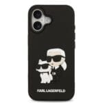 Karl Lagerfeld 3D Rubber Karl and Choupette Black Kryt iPhone 17