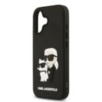 Karl Lagerfeld 3D Rubber Karl and Choupette Black Kryt iPhone 17