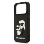 Karl Lagerfeld 3D Rubber Karl and Choupette Black Kryt iPhone 17 Pro
