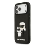 Karl Lagerfeld 3D Rubber Karl and Choupette Black Kryt iPhone 17 Pro Max