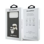 Karl Lagerfeld 3D Rubber Karl and Choupette Black Kryt iPhone 17 Pro Max