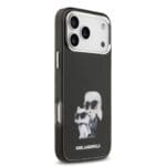 Karl Lagerfeld IML Aquarelle Karl and Choupette Black Kryt iPhone 17 Pro Max