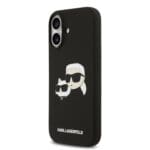 Karl Lagerfeld Liquid Silicone Double Heads MagSafe Black Kryt iPhone 17