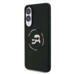Karl Lagerfeld Liquid Silicone Double Heads MagSafe Black Kryt Samsung Galaxy S25 Edge