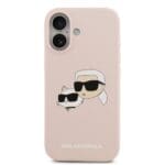 Karl Lagerfeld Liquid Silicone Double Heads MagSafe Pink Kryt iPhone 17