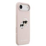 Karl Lagerfeld Liquid Silicone Double Heads MagSafe Pink Kryt iPhone 17 Air