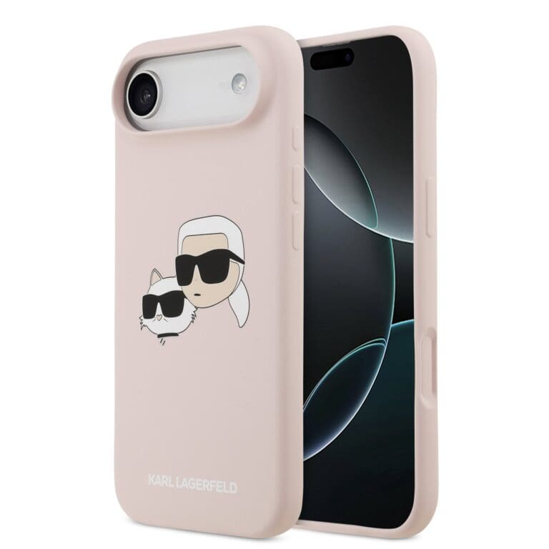 Karl Lagerfeld Liquid Silicone Double Heads MagSafe Pink Kryt iPhone 17 Air