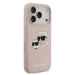 Karl Lagerfeld Liquid Silicone Double Heads MagSafe Pink Kryt iPhone 17 Pro