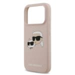 Karl Lagerfeld Liquid Silicone Double Heads MagSafe Pink Kryt iPhone 17 Pro