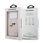 Karl Lagerfeld Liquid Silicone Double Heads MagSafe Pink Kryt iPhone 17 Pro