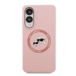 Karl Lagerfeld Liquid Silicone Double Heads MagSafe Pink Kryt Samsung Galaxy S25 Edge