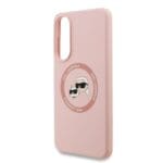 Karl Lagerfeld Liquid Silicone Double Heads MagSafe Pink Kryt Samsung Galaxy S25 Edge