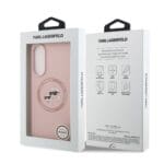 Karl Lagerfeld Liquid Silicone Double Heads MagSafe Pink Kryt Samsung Galaxy S25 Edge