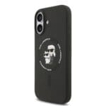 Karl Lagerfeld Liquid Silicone Karl and Choupette MagSafe Black Kryt iPhone 17