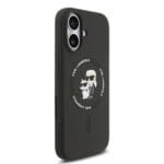 Karl Lagerfeld Liquid Silicone Karl and Choupette MagSafe Black Kryt iPhone 17