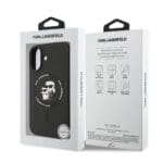 Karl Lagerfeld Liquid Silicone Karl and Choupette MagSafe Black Kryt iPhone 17