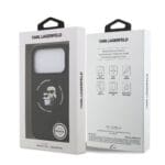 Karl Lagerfeld Liquid Silicone Karl and Choupette MagSafe Black Kryt iPhone 17 Pro