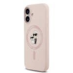 Karl Lagerfeld Liquid Silicone Karl and Choupette MagSafe Pink Kryt iPhone 17