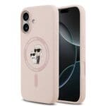 Karl Lagerfeld Liquid Silicone Karl and Choupette MagSafe Pink Kryt iPhone 17