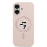 Karl Lagerfeld Liquid Silicone Karl and Choupette MagSafe Pink Kryt iPhone 17