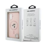 Karl Lagerfeld Liquid Silicone Karl and Choupette MagSafe Pink Kryt iPhone 17