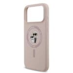Karl Lagerfeld Liquid Silicone Karl and Choupette MagSafe Pink Kryt iPhone 17 Pro Max