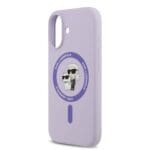 Karl Lagerfeld Liquid Silicone Karl and Choupette MagSafe Purple Kryt iPhone 17