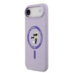 Karl Lagerfeld Liquid Silicone Karl and Choupette MagSafe Purple Kryt iPhone 17 Air