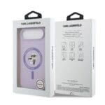 Karl Lagerfeld Liquid Silicone Karl and Choupette MagSafe Purple Kryt iPhone 17 Air