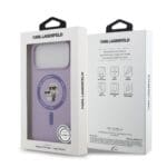 Karl Lagerfeld Liquid Silicone Karl and Choupette MagSafe Purple Kryt iPhone 17 Pro Max