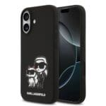 Karl Lagerfeld Liquid Silicone K&CH Sketch MagSafe Black Kryt iPhone 17