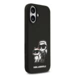 Karl Lagerfeld Liquid Silicone K&CH Sketch MagSafe Black Kryt iPhone 17