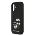 Karl Lagerfeld Liquid Silicone K&CH Sketch MagSafe Black Kryt iPhone 17
