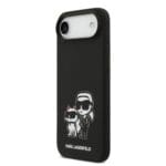Karl Lagerfeld Liquid Silicone K&CH Sketch MagSafe Black Kryt iPhone 17 Air