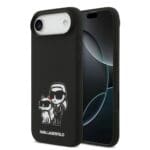Karl Lagerfeld Liquid Silicone K&CH Sketch MagSafe Black Kryt iPhone 17 Air