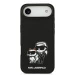 Karl Lagerfeld Liquid Silicone K&CH Sketch MagSafe Black Kryt iPhone 17 Air