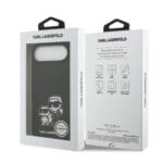 Karl Lagerfeld Liquid Silicone K&CH Sketch MagSafe Black Kryt iPhone 17 Air