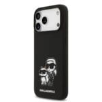 Karl Lagerfeld Liquid Silicone K&CH Sketch MagSafe Black Kryt iPhone 17 Pro Max
