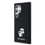 Karl Lagerfeld Liquid Silicone Metal Karl and Choupette Black Kryt Samsung Galaxy S24 Ultra