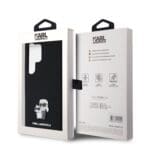 Karl Lagerfeld Liquid Silicone Metal Karl and Choupette Black Kryt Samsung Galaxy S24 Ultra