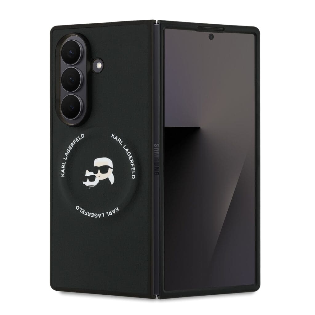 Karl Lagerfeld PU Karl and Choupette Heads Magnetic Samsung Black Kryt Samsung Galaxy Z Fold 7