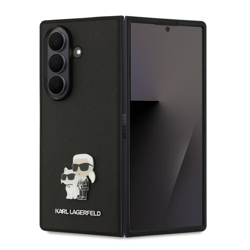 Karl Lagerfeld PU Saffiano Karl and Choupette Samsung Black Kryt Samsung Galaxy Z Fold 7