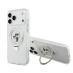 Karl Lagerfeld Ringstand Karl and Choupette MagSafe White Kryt iPhone 17 Pro Max