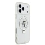 Karl Lagerfeld Ringstand Karl and Choupette MagSafe White Kryt iPhone 17 Pro Max