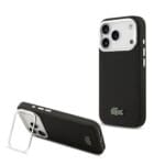 Lacoste Iconic Petit Pique Camera Stand MagSafe Black Kryt iPhone 17 Pro