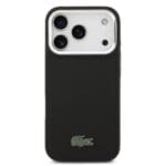 Lacoste Iconic Petit Pique Camera Stand MagSafe Black Kryt iPhone 17 Pro