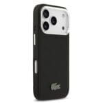 Lacoste Iconic Petit Pique Camera Stand MagSafe Black Kryt iPhone 17 Pro