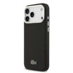 Lacoste Iconic Petit Pique Camera Stand MagSafe Black Kryt iPhone 17 Pro Max